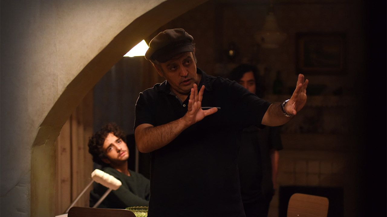 Hesam Farahmand directing on the set of My Daughter's Hair (Raha)