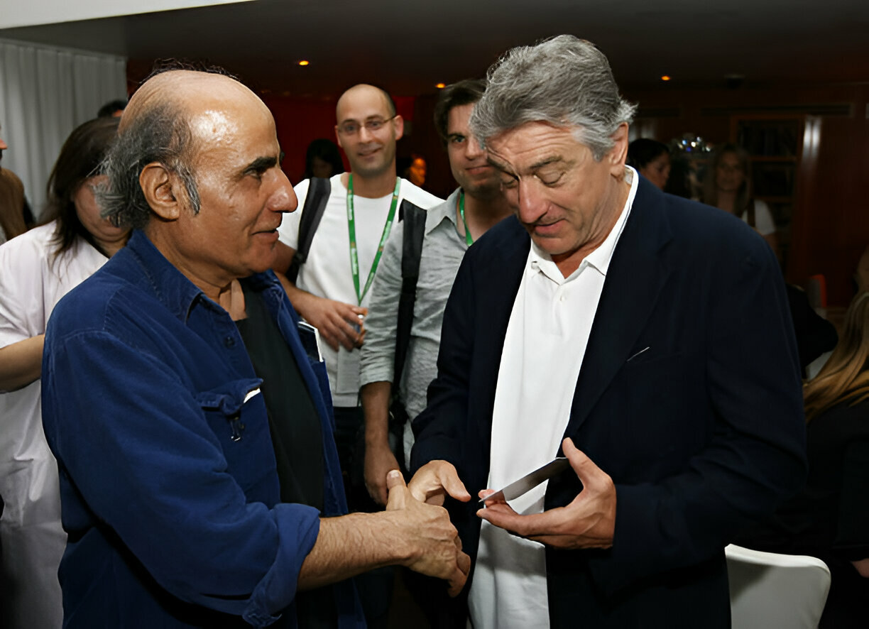 Iranian filmmaker Amir Naderi and Robert De Niro