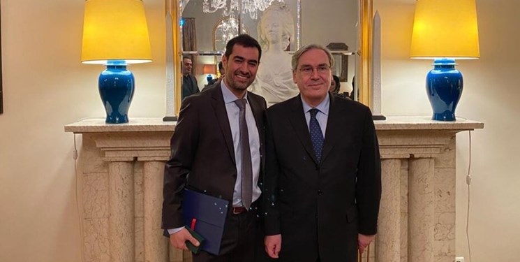 Shahab Hosseini and French Ambassador Philippe Thiébaud