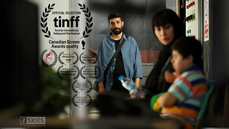 The Diving short film at TINFF – A Canadian Oscars Qualifying Festival A scene from "The Diving" with the Toronto International Nollywood Film Festival (TINFF) banner